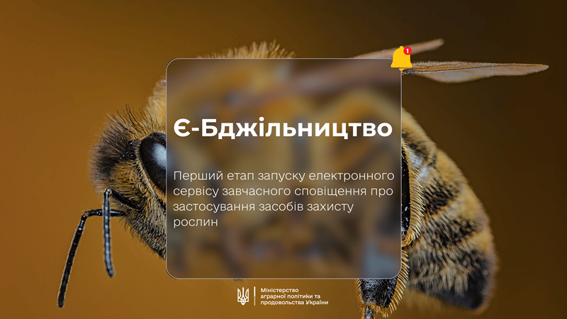  Мінагрополітики запускає перший етап системи «Є-Бджільництво» – електронний сервіс завчасного сповіщення про застосування засобів захисту рослин